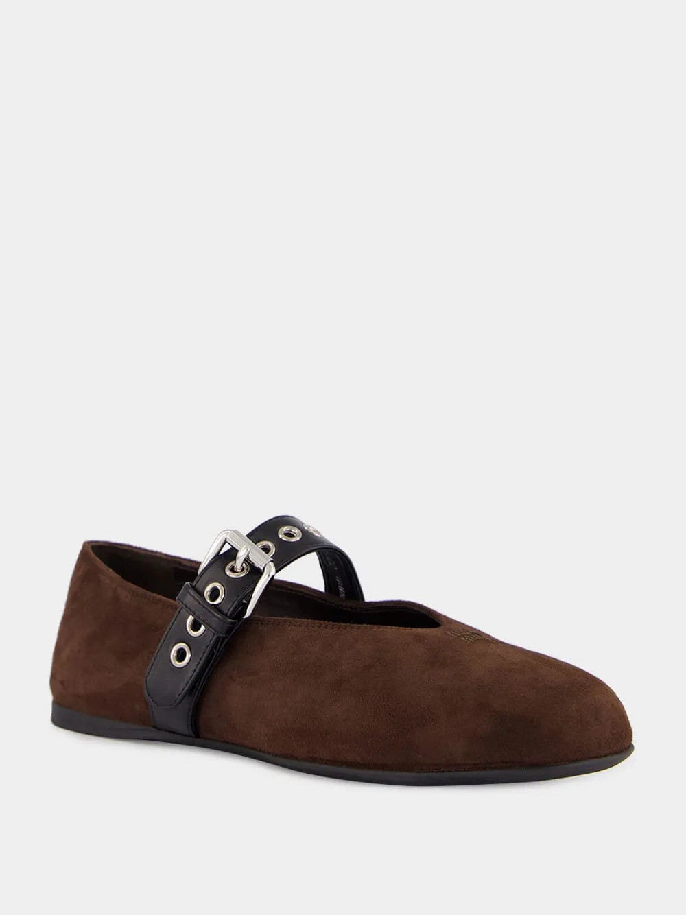 Dark Brown Suede Ballerinas sold by Fashion Clinic product image thumbnail 2