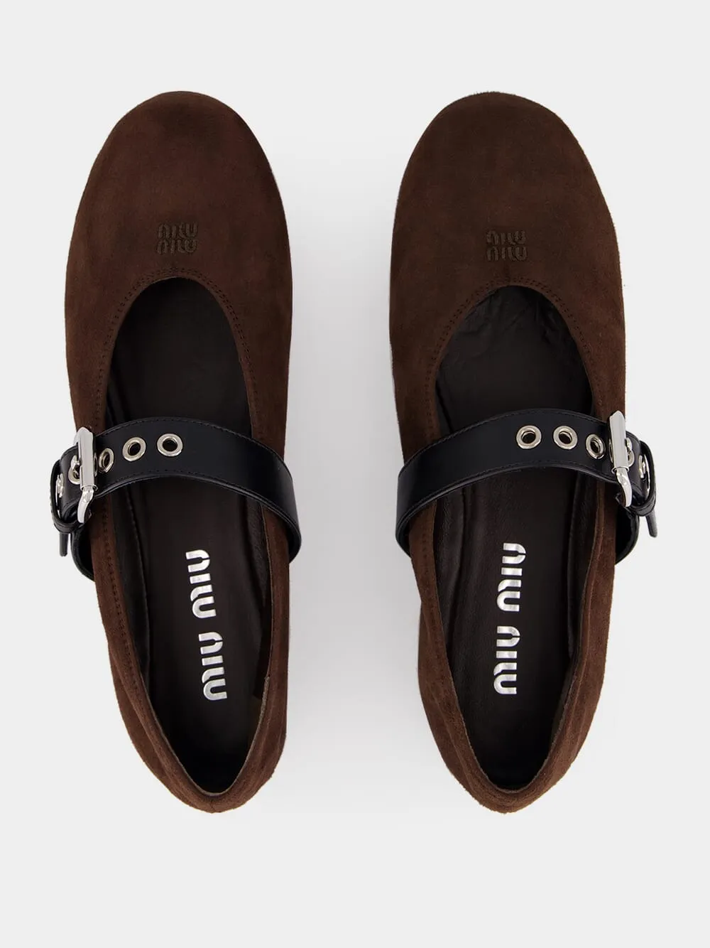 Dark Brown Suede Ballerinas sold by Fashion Clinic product image thumbnail 4
