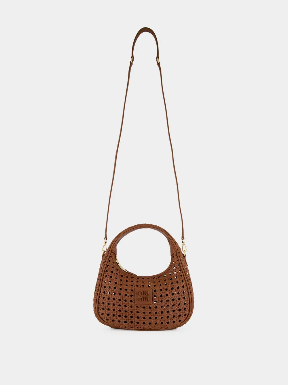 Oak Brown Wander Woven Leather Bag sold by Fashion Clinic product image thumbnail 3
