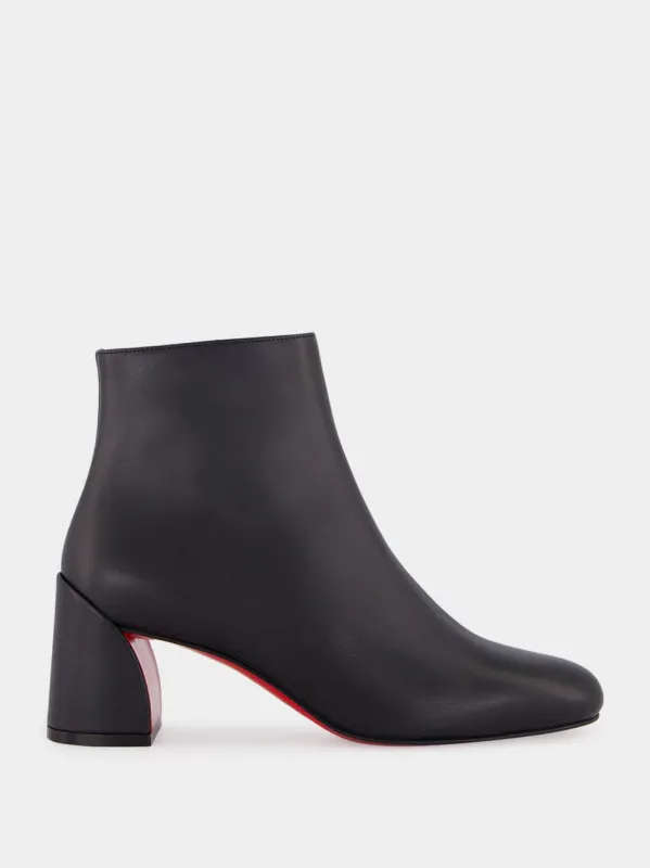 Jane Booty 55 Black Leather Boots made by Christian Louboutin