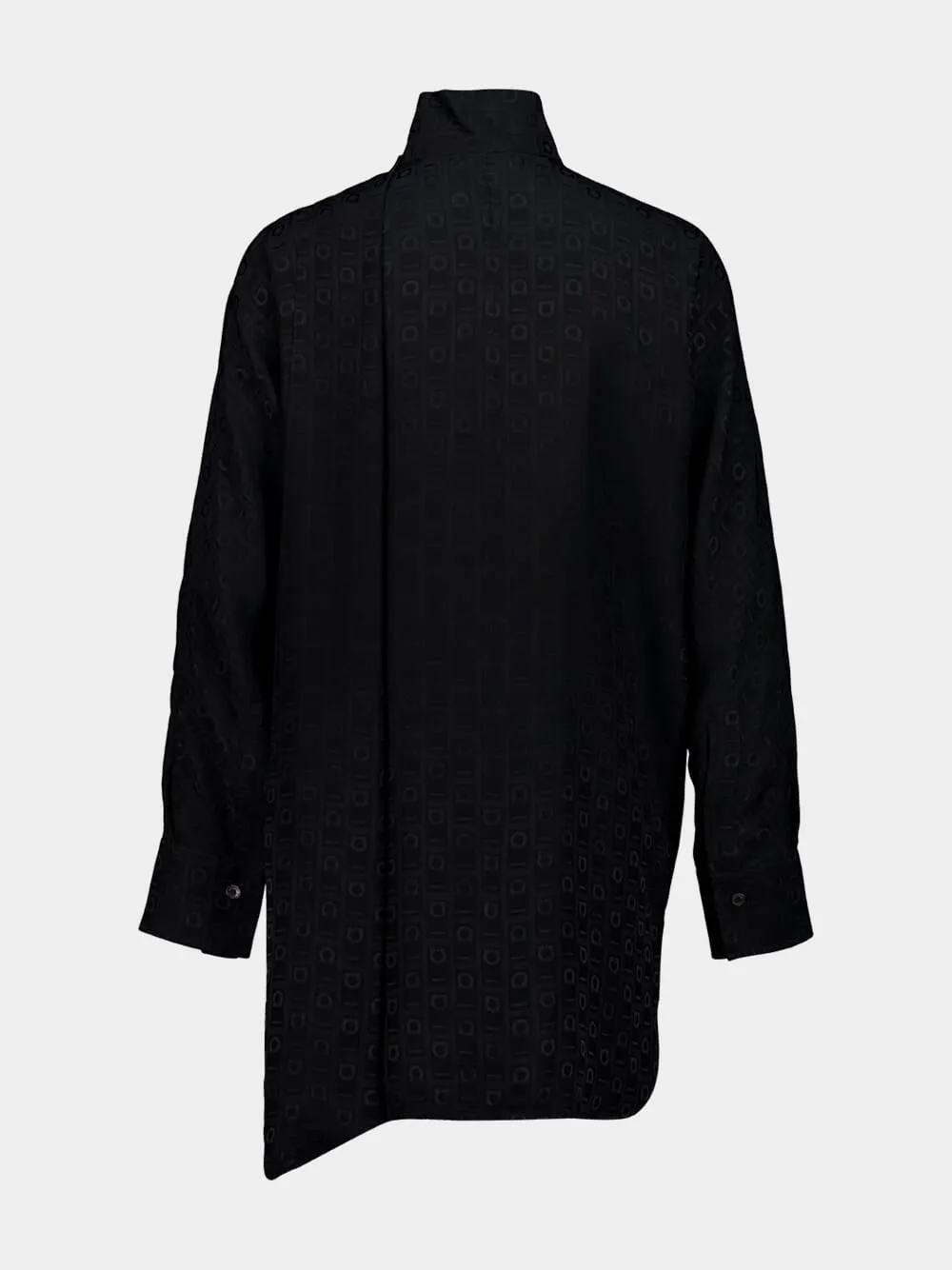 Black Silk Blouse with Sash Collar sold by Fashion Clinic product image thumbnail 4