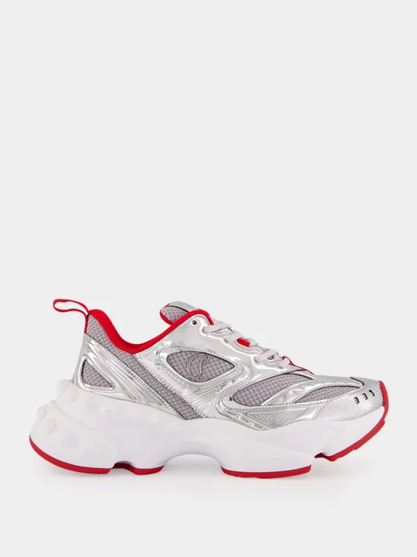 Silver So Flo Running Sneakers made by Christian Louboutin