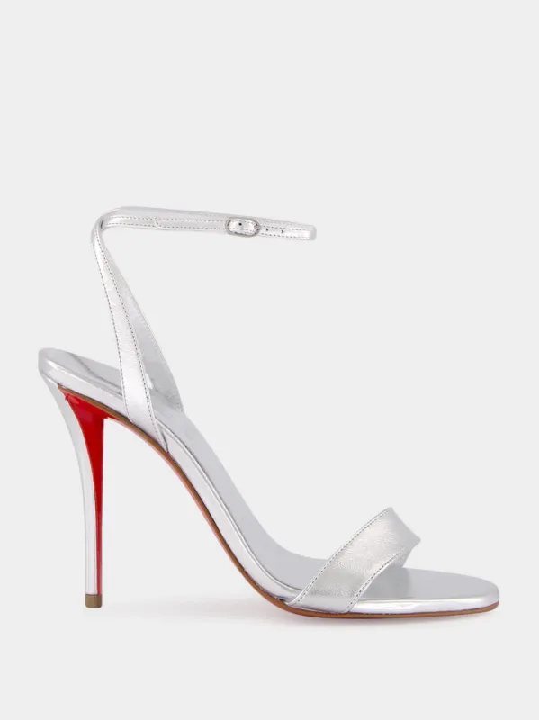 Silver Miss Z 100 Strappy Sandals made by Christian Louboutin