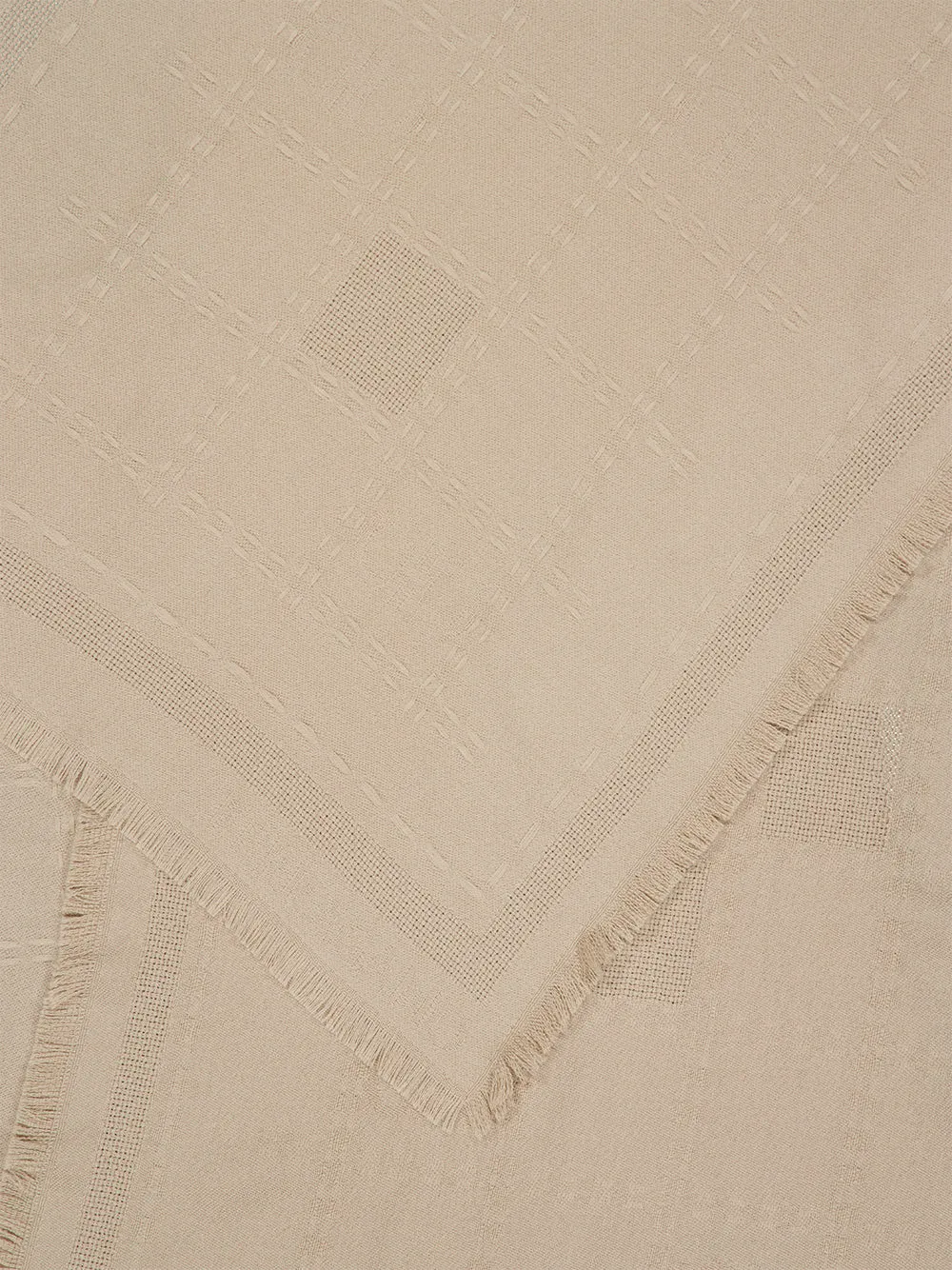 Stone Gancini Jacquard Wool Silk Scarf sold by Fashion Clinic product image thumbnail 3
