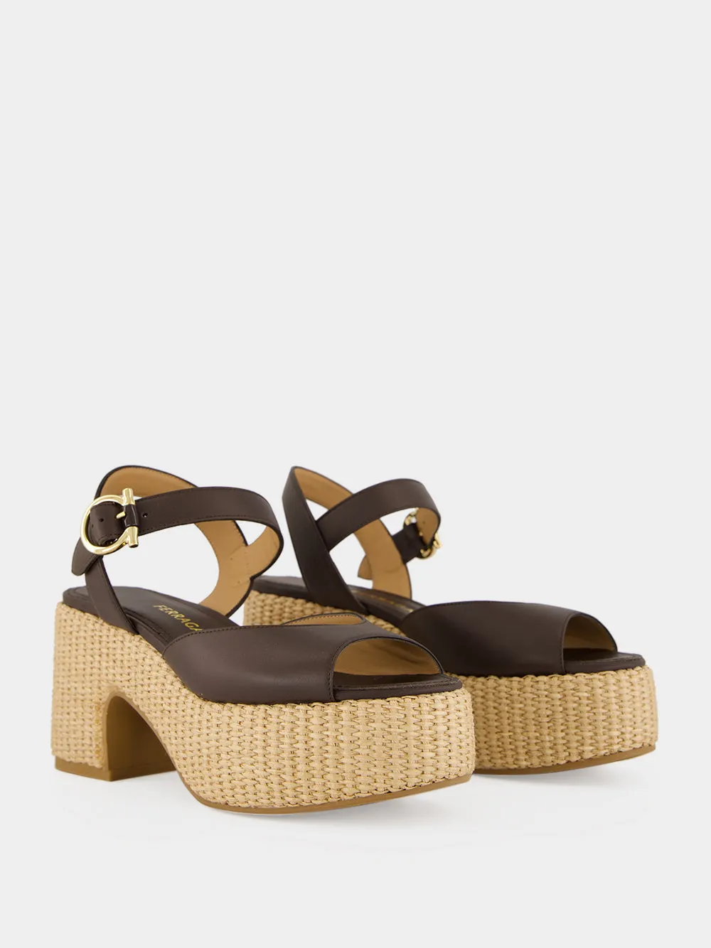 Brown Cork Platform Sandals sold by Fashion Clinic product image thumbnail 3