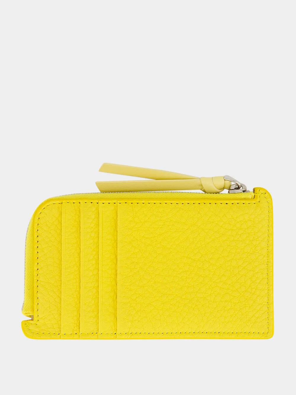 Yellow Leather Stitch Card Holder sold by Fashion Clinic product image thumbnail 2