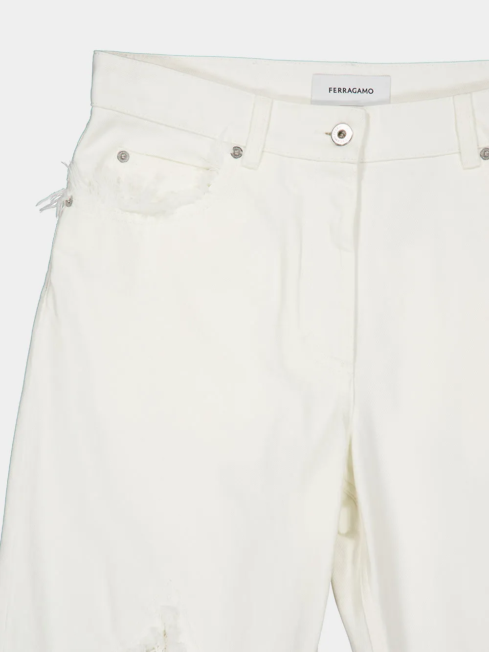 Mascarpone Frayed Straight-Leg Jeans sold by Fashion Clinic product image thumbnail 5
