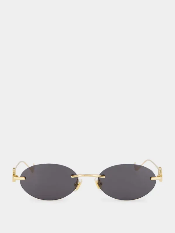 Black Bejewelled Metal Sunglasses made by Valentino Garavani