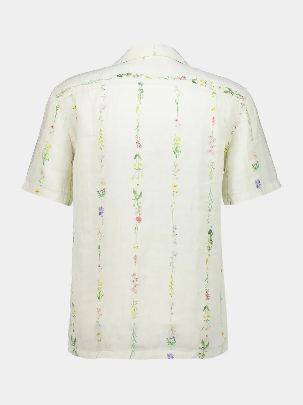 Butter Floral Linen Short Sleeve Shirt sold by Fashion Clinic product image thumbnail 3