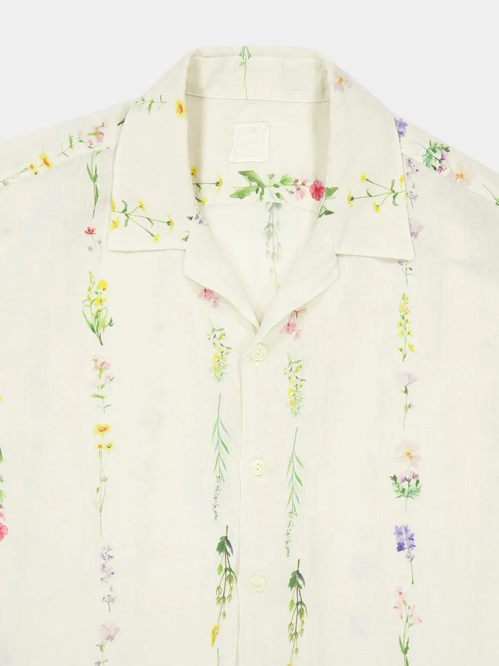 Butter Floral Linen Short Sleeve Shirt sold by Fashion Clinic product image thumbnail 4