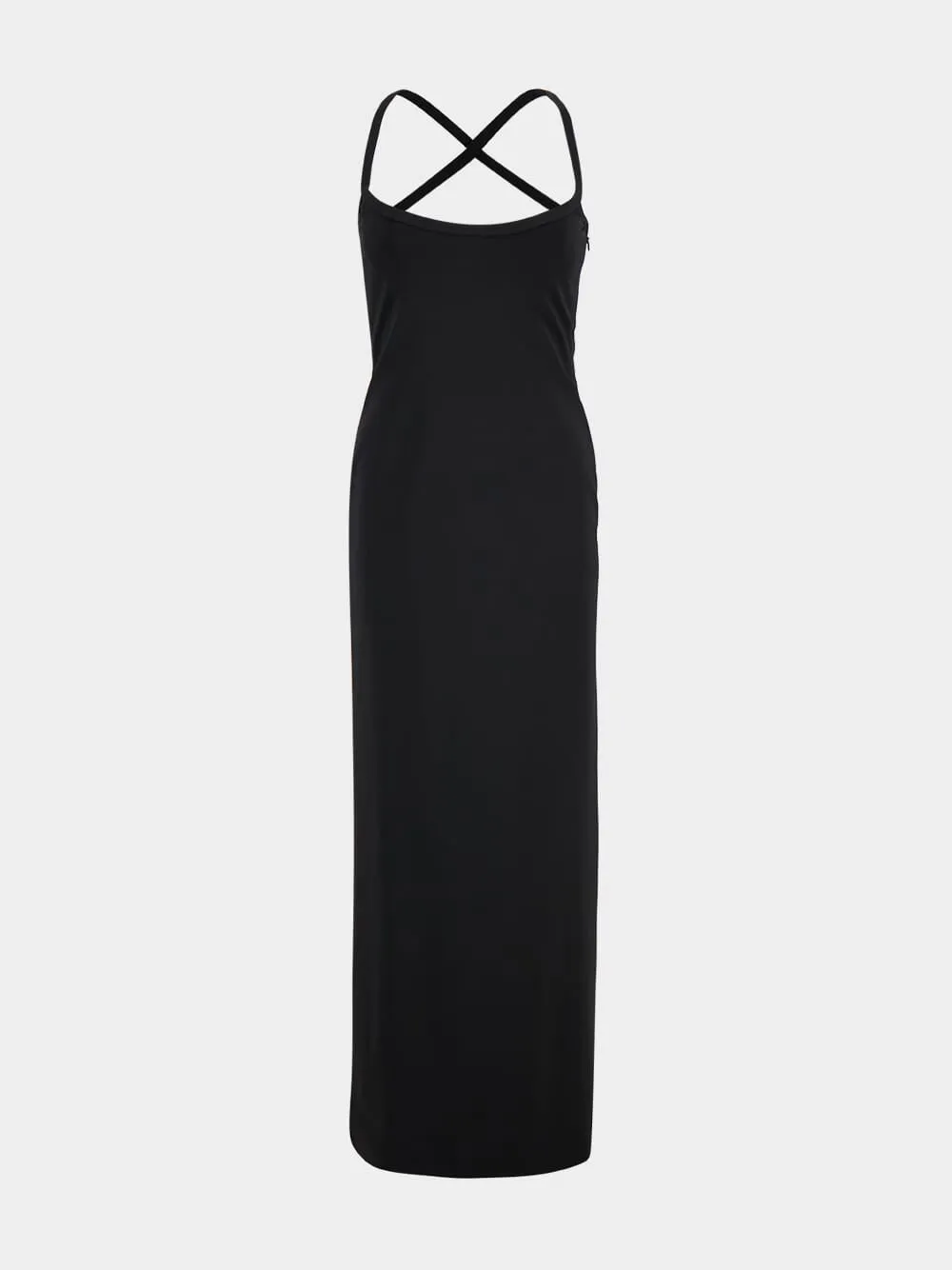 Black Strappy Back Jersey Maxi Dress sold by Fashion Clinic