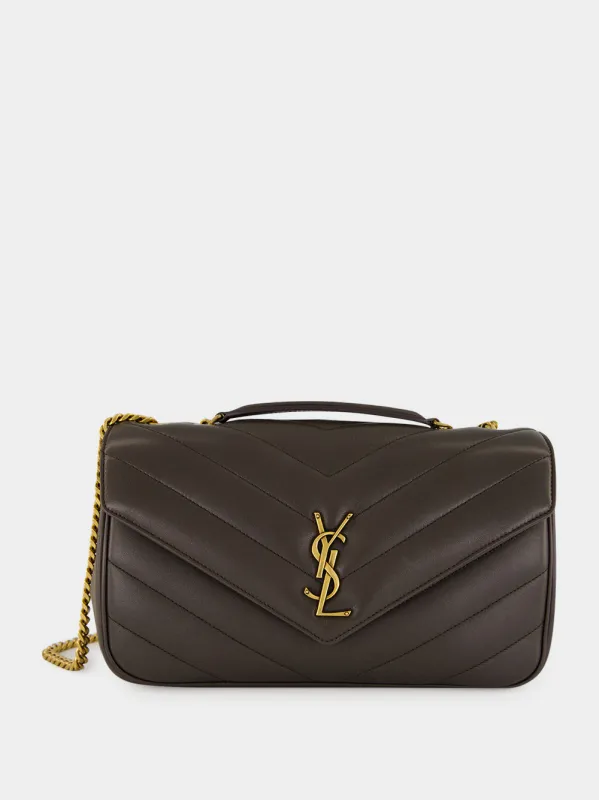 Urban Grey Loulou Medium Matelassé Shoulder Bag made by Yves Saint Laurent