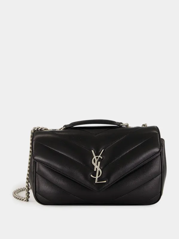 Black Loulou Small Shoulder Bag in Matelassé Lambskin made by Yves Saint Laurent