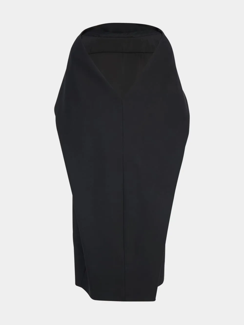 Black Belted Midi Cape Dress sold by Fashion Clinic product image thumbnail 3