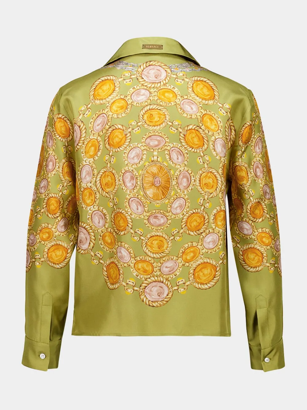 Chartreuse Printed Silk Twill Shirt sold by Fashion Clinic product image thumbnail 2