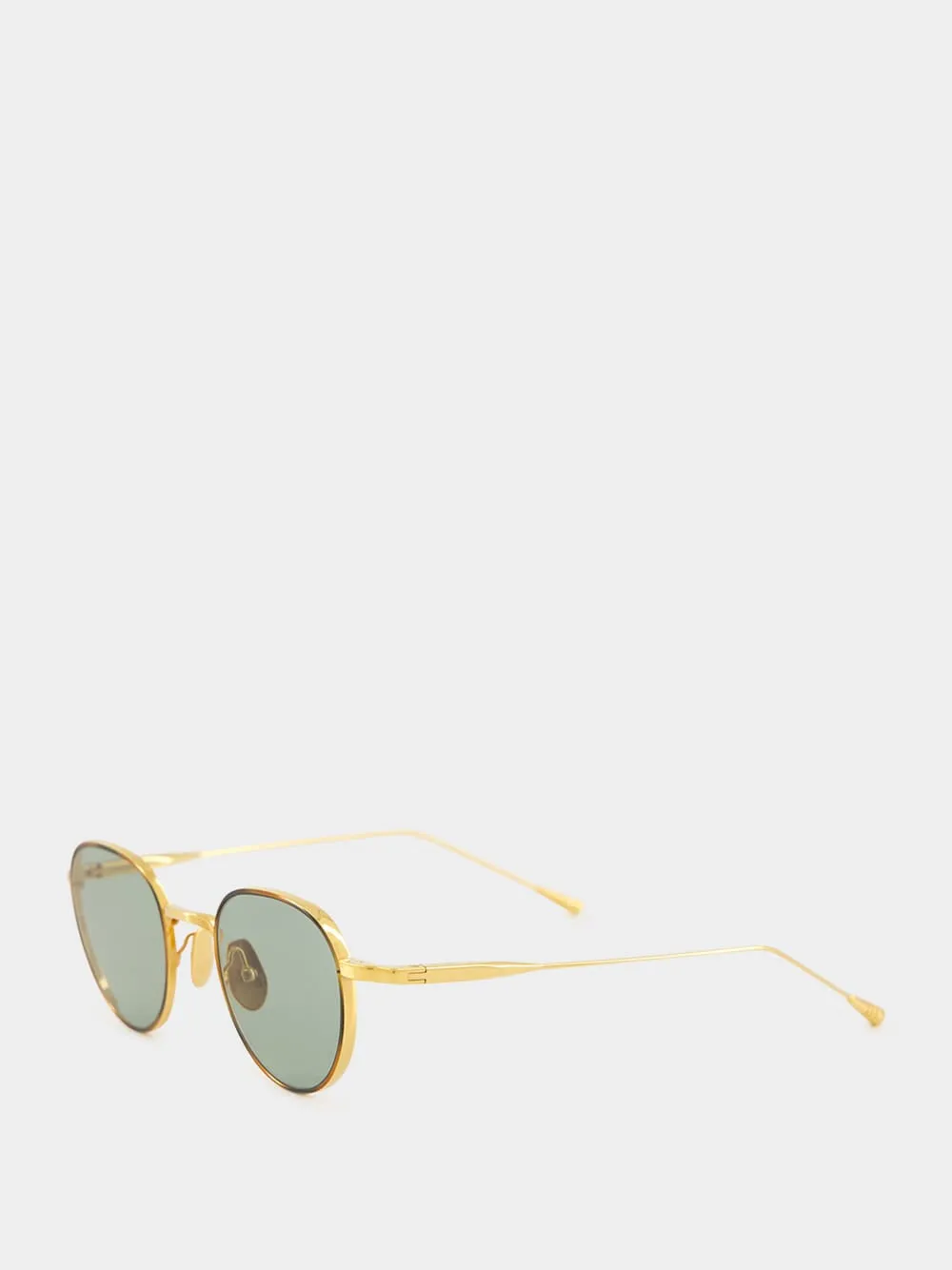 Cafe Racer Sunglasses 18 Carat Gold Green G13 sold by Fashion Clinic product image thumbnail 3