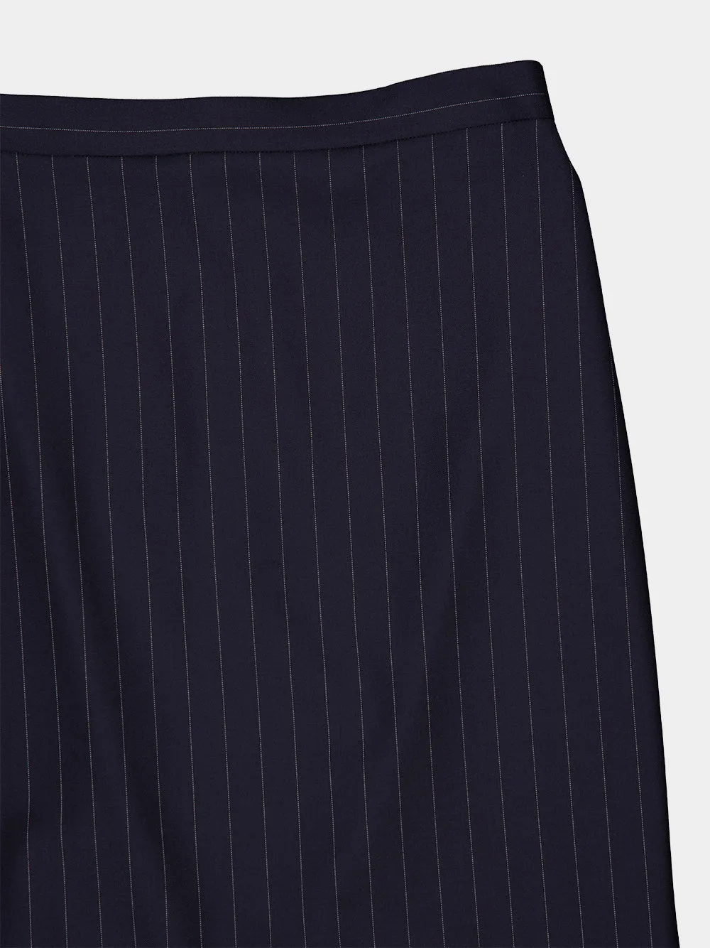 Dark Navy Wool Midi Striped Skirt sold by Fashion Clinic product image thumbnail 5