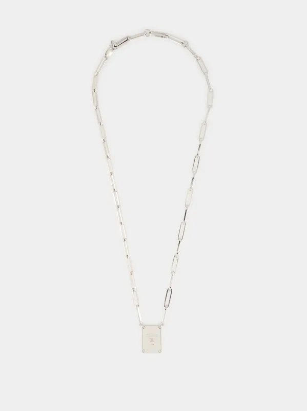 NECKLACE TAG TRIOMPHE BRASS made by Celine