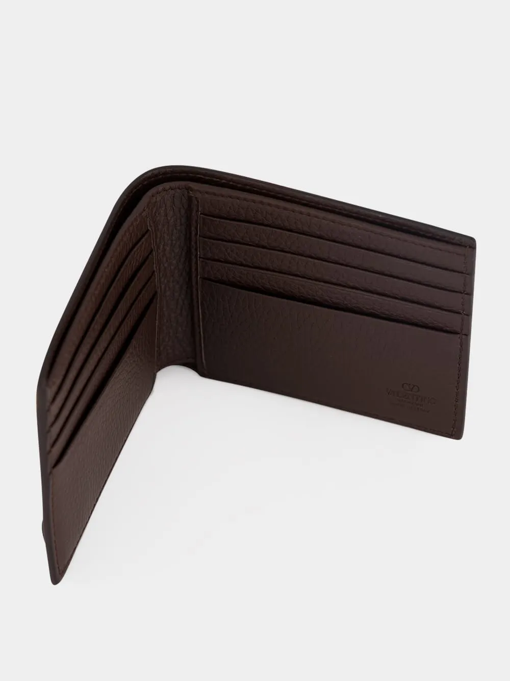 Dark Brown Perforated Leather Wallet sold by Fashion Clinic product image thumbnail 4