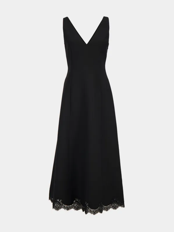 Black Crepe Couture Midi Dress made by Valentino Garavani
