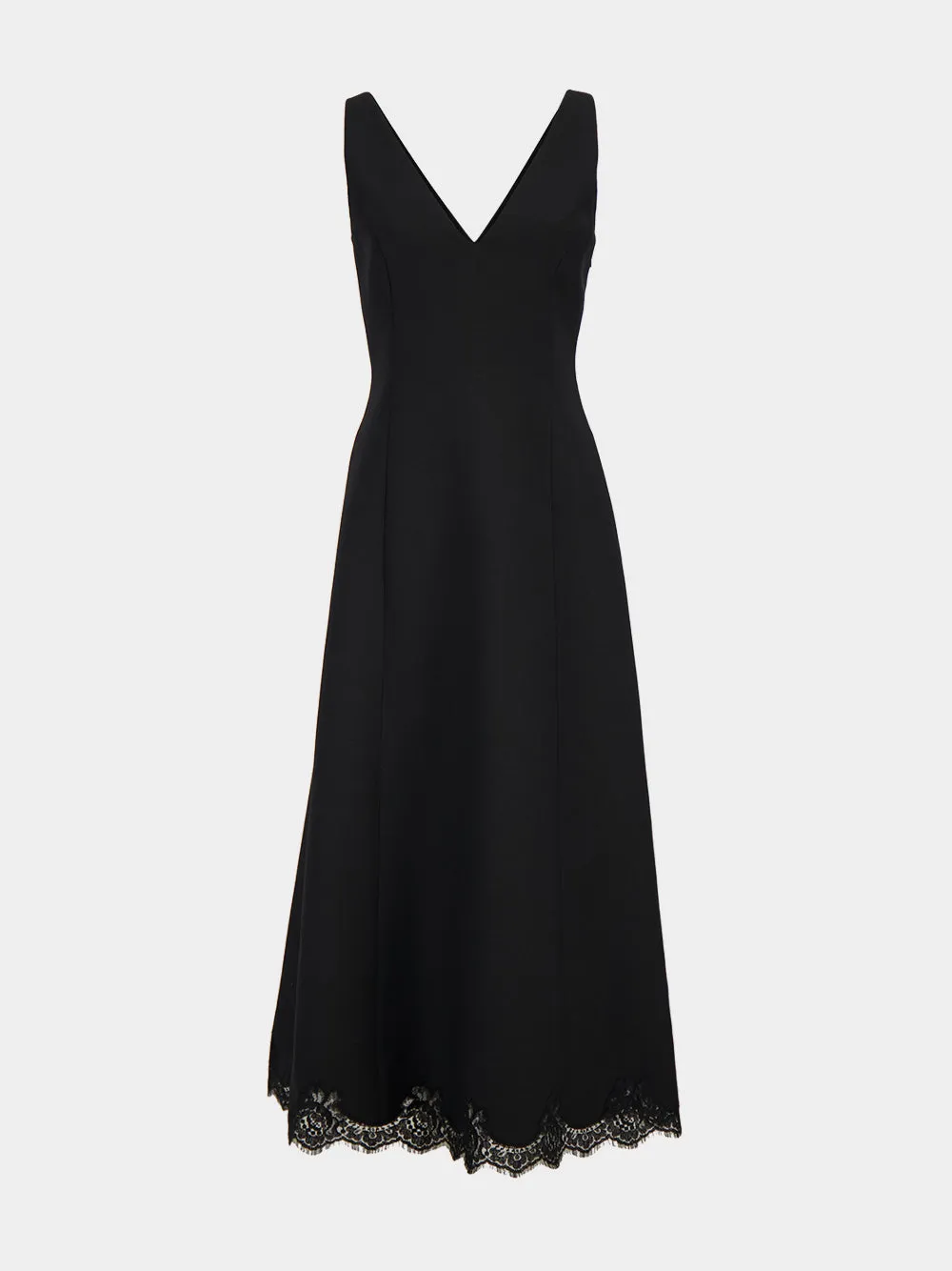 Black Crepe Couture Midi Dress sold by Fashion Clinic