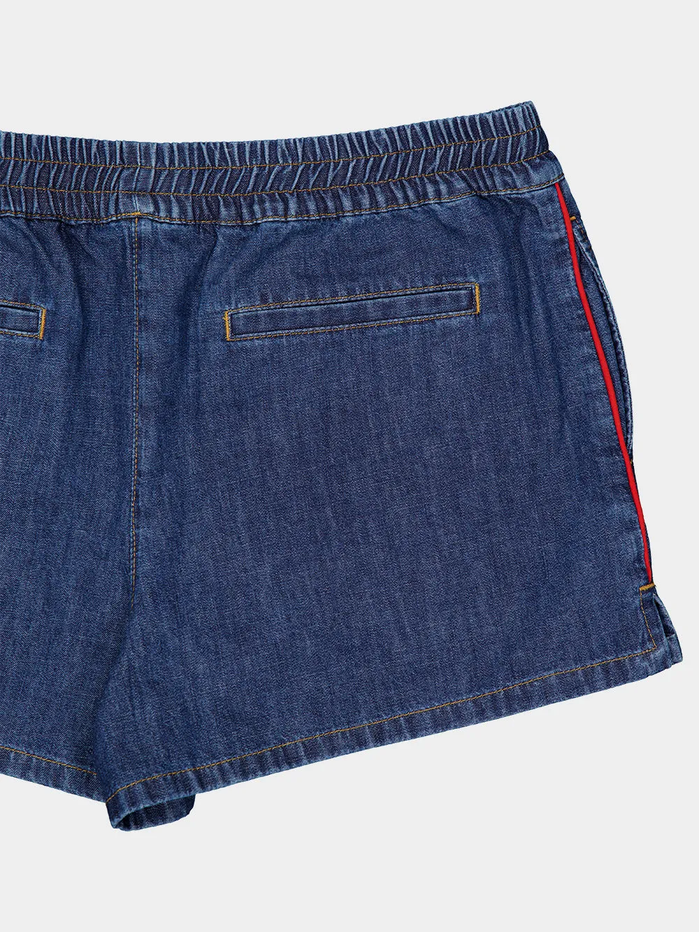 Dark Blue Denim Casual Fit Shorts sold by Fashion Clinic product image thumbnail 4