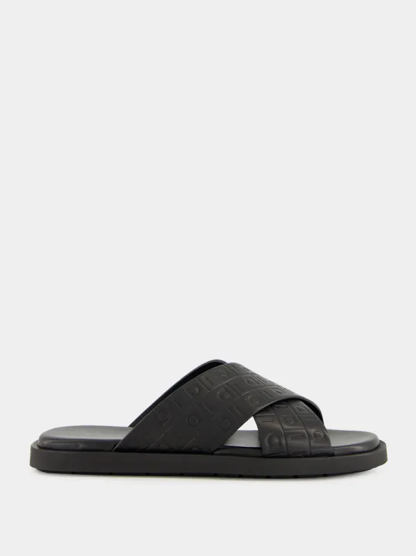Black Monogram Sandals made by Salvatore Ferragamo