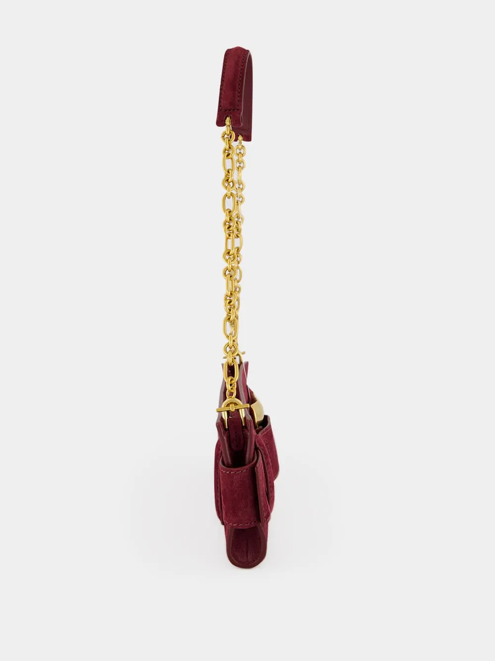Burgundy Anthem Suede Clutch Bag sold by Fashion Clinic product image thumbnail 3