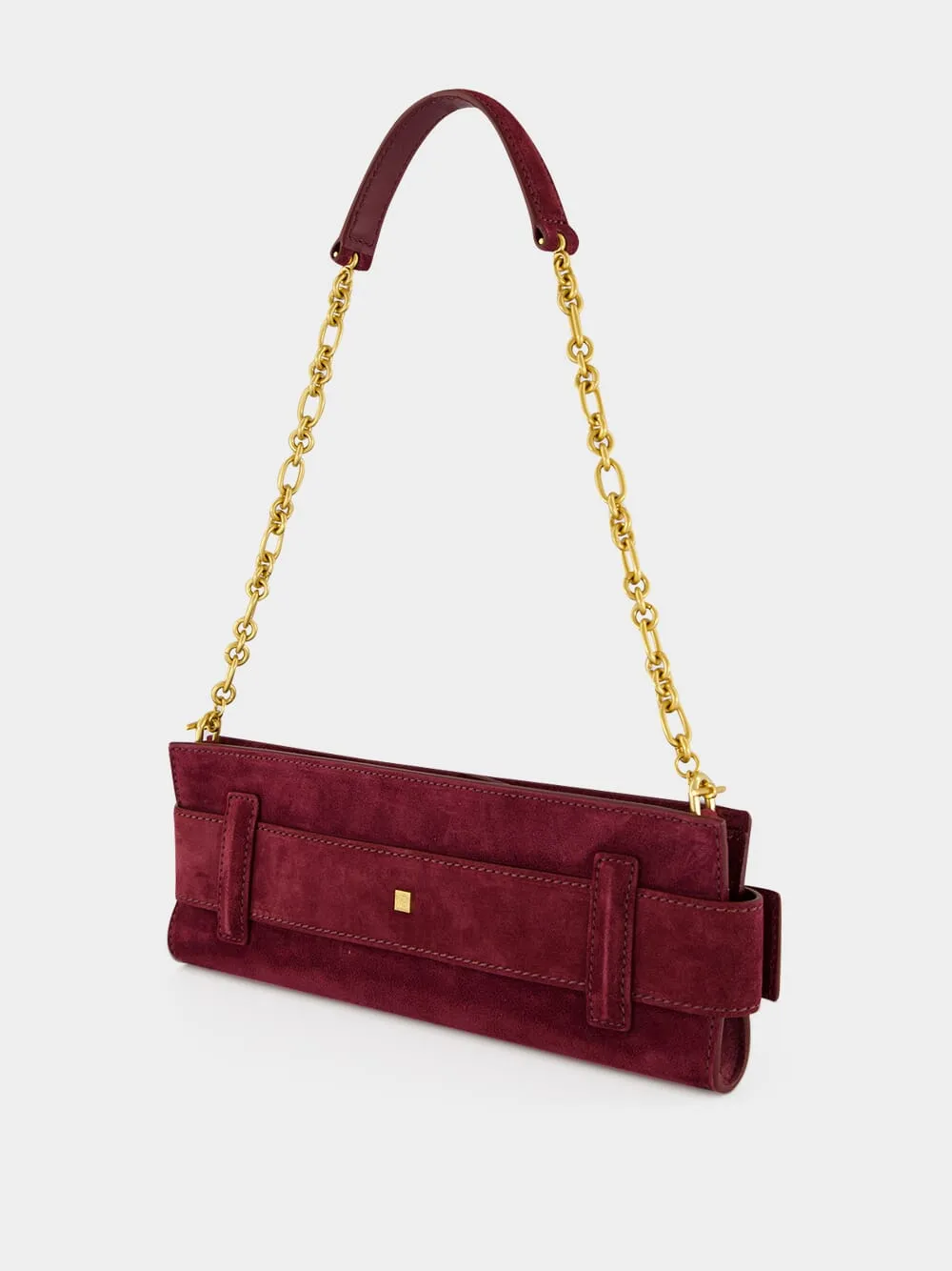 Burgundy Anthem Suede Clutch Bag sold by Fashion Clinic product image thumbnail 4