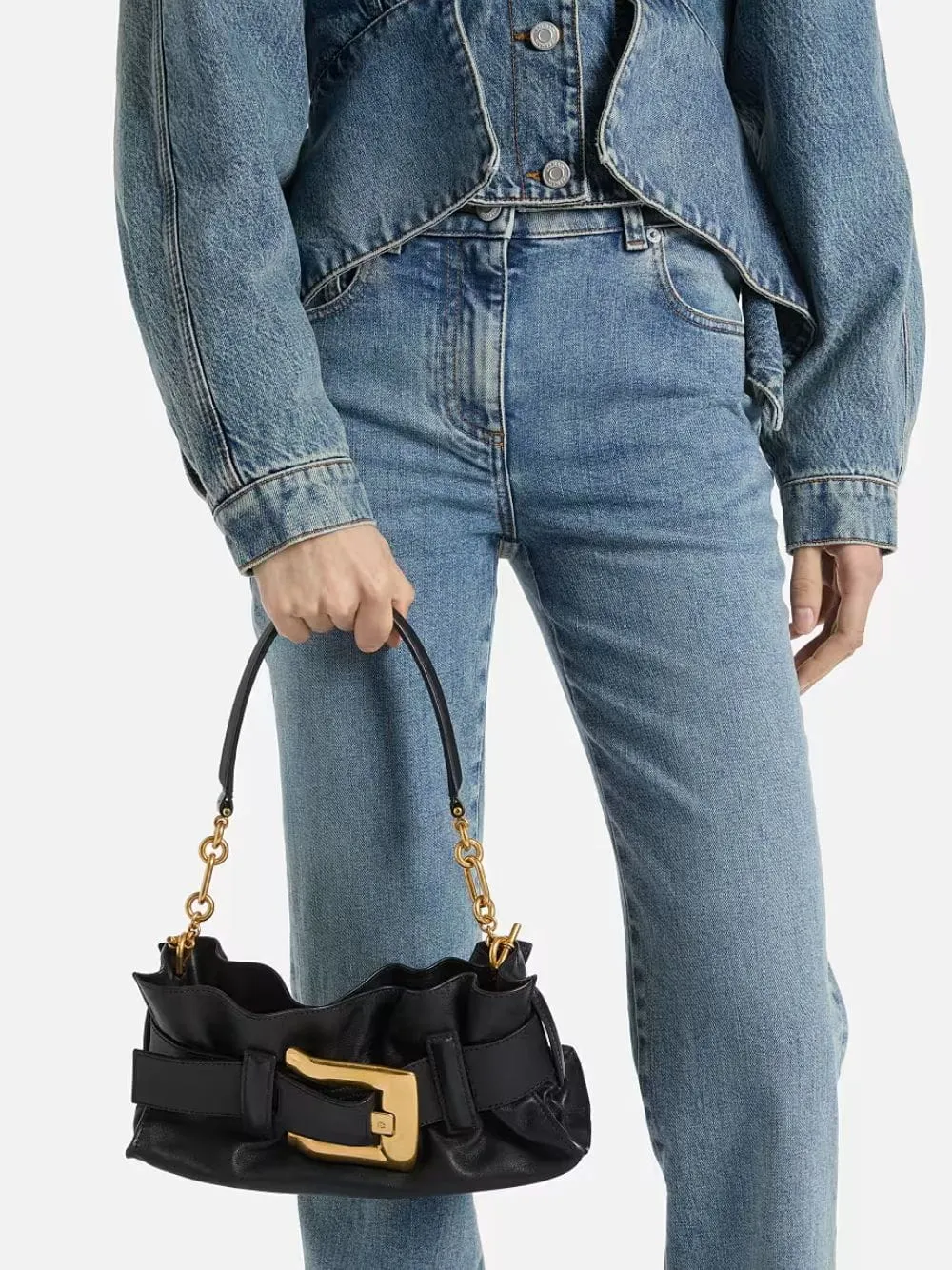 Black Mini Anthem Smooth Leather Bag sold by Fashion Clinic product image thumbnail 3