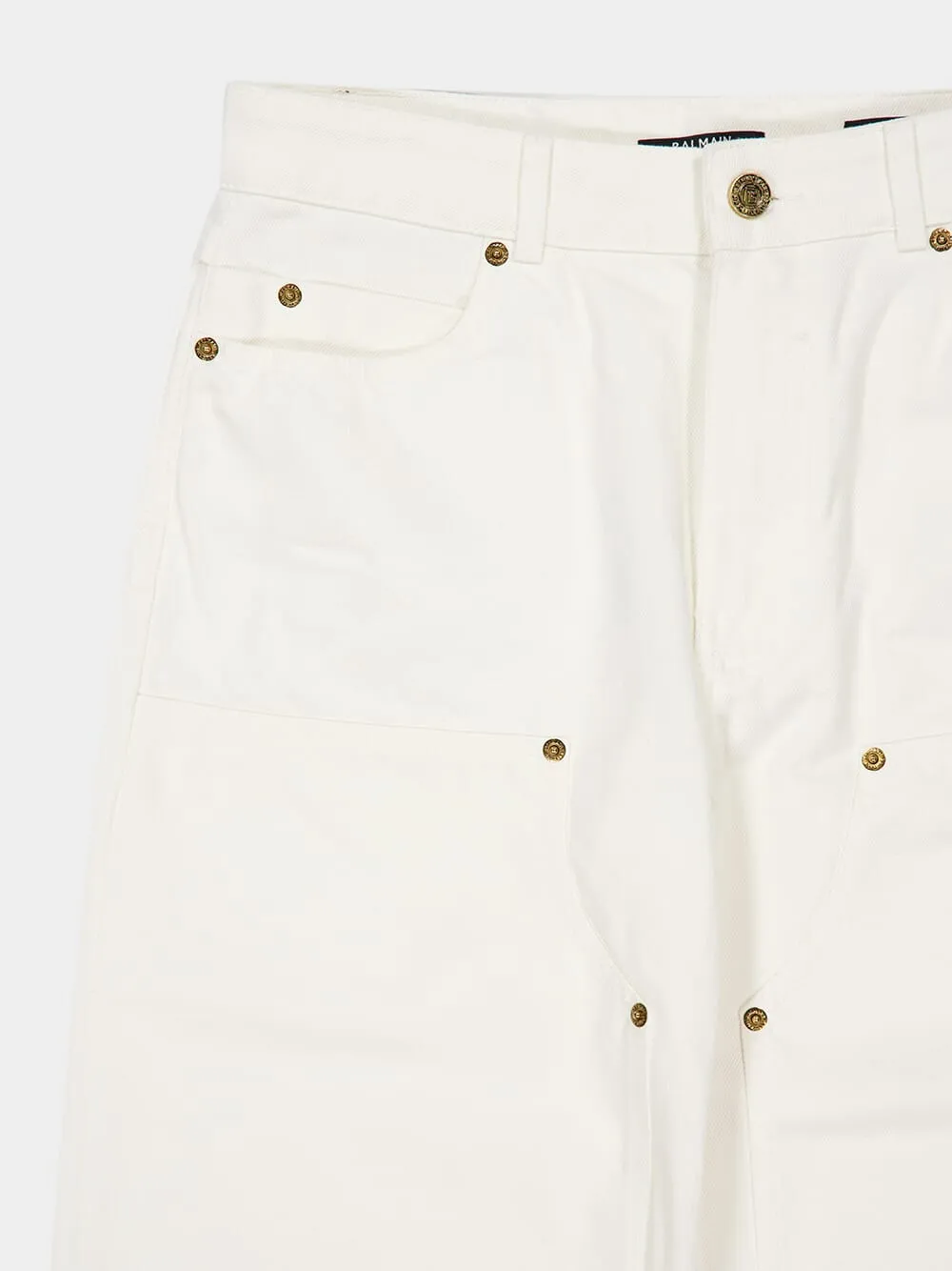 White Loose-Fit Denim Jeans sold by Fashion Clinic product image thumbnail 5
