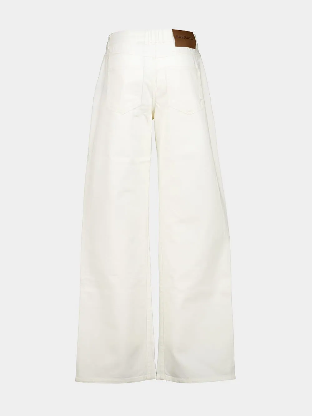 White Loose-Fit Denim Jeans sold by Fashion Clinic product image thumbnail 4