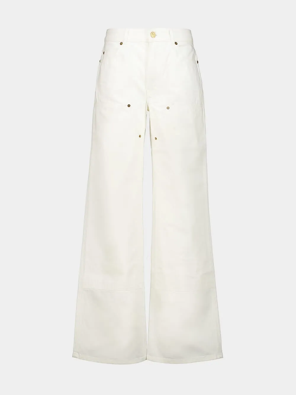 White Loose-Fit Denim Jeans sold by Fashion Clinic product image thumbnail 2
