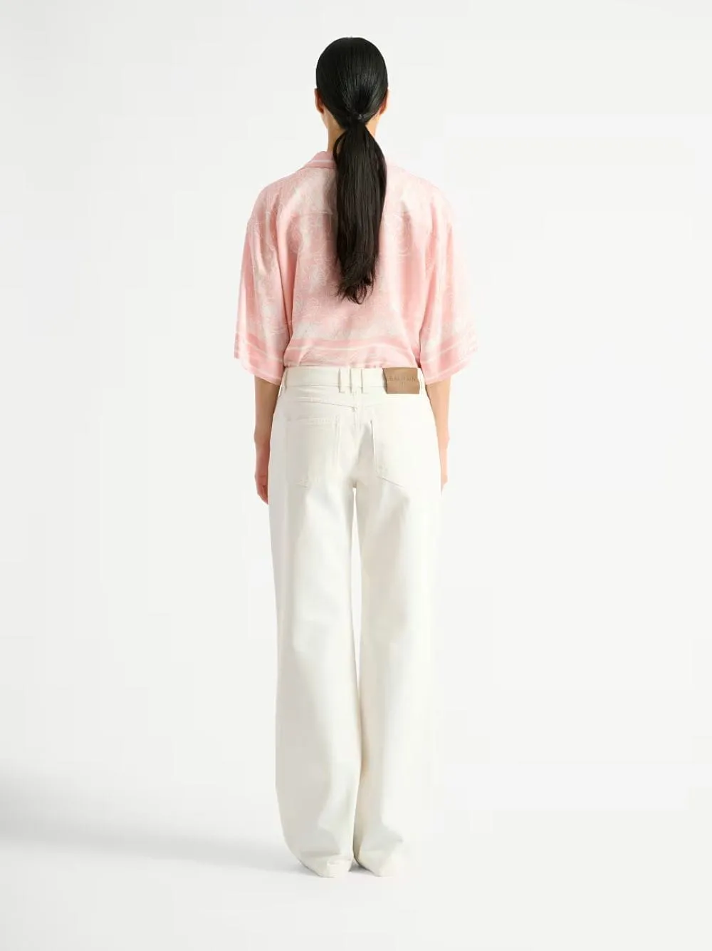 White Loose-Fit Denim Jeans sold by Fashion Clinic product image thumbnail 3