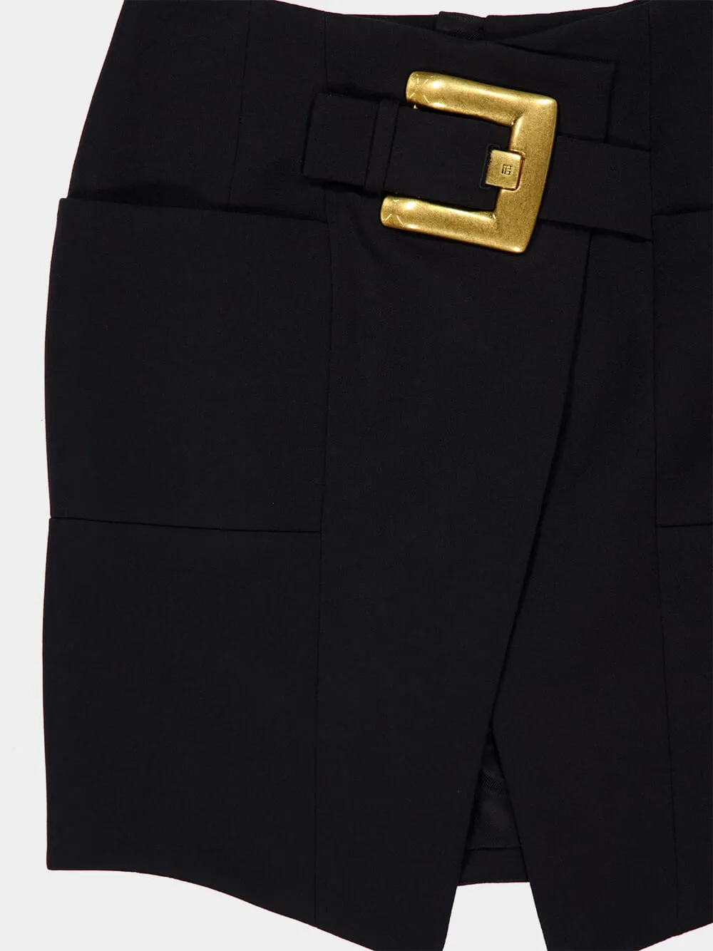 Black Short Grain de Poudre Skirt sold by Fashion Clinic product image thumbnail 5