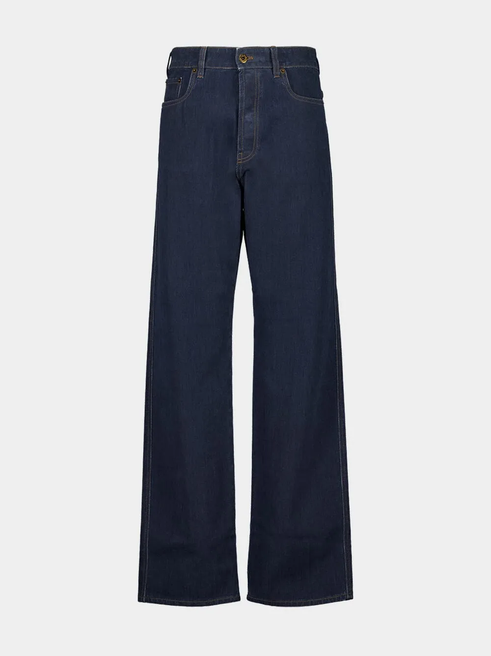 Blue Wide-Leg Denim Jeans sold by Fashion Clinic