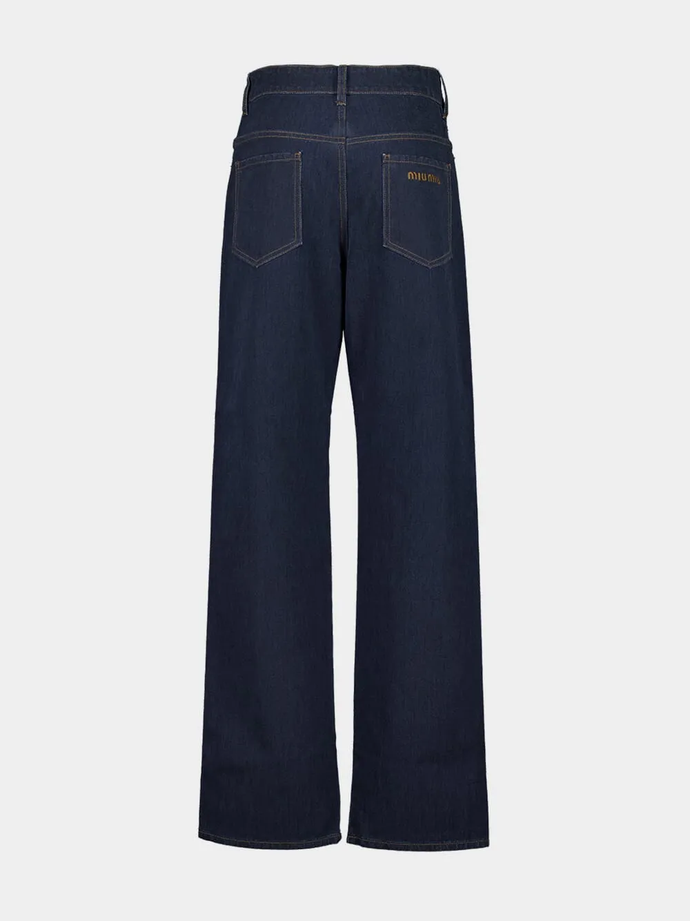 Blue Wide-Leg Denim Jeans sold by Fashion Clinic product image thumbnail 2