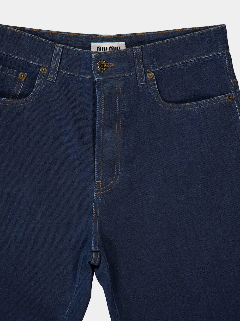 Blue Wide-Leg Denim Jeans sold by Fashion Clinic product image thumbnail 3