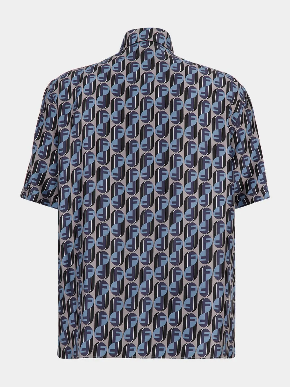 Blue Silk Fendinity Printed Shirt sold by Fashion Clinic product image thumbnail 2