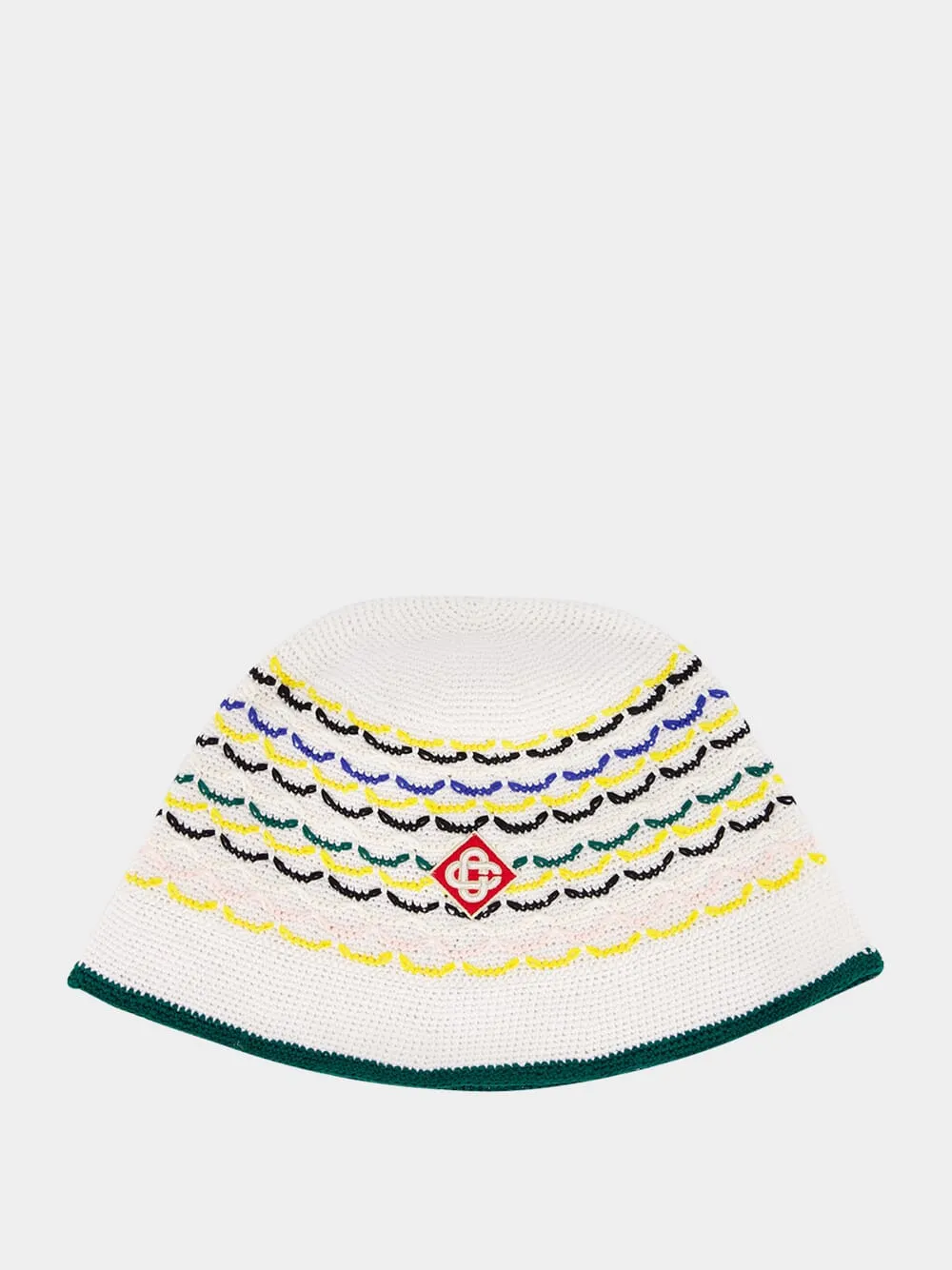 Yellow and Green Tuck Stitch Hat sold by Fashion Clinic