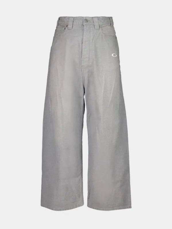 Trompe L'oeil Sweatpants in Heather Grey made by Balenciaga