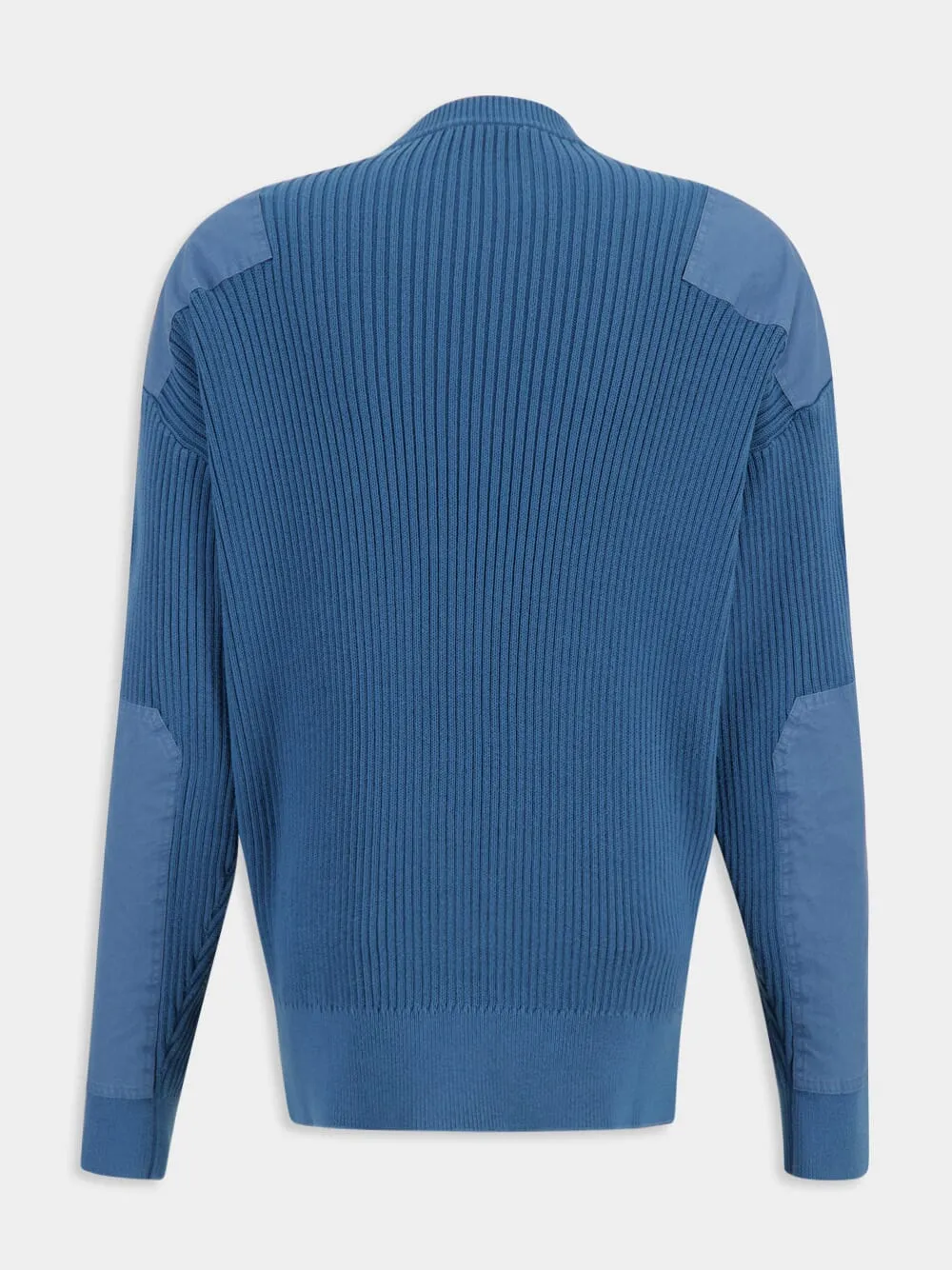 Dark Blue Military Cotton Sweater sold by Fashion Clinic product image thumbnail 2