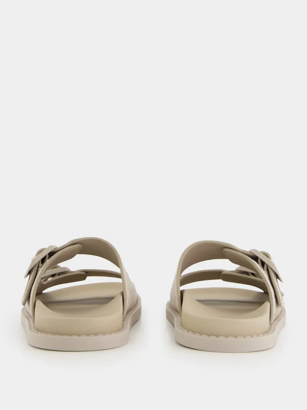 Beige Nubuck Leather Sandals with FF Motif sold by Fashion Clinic product image thumbnail 5