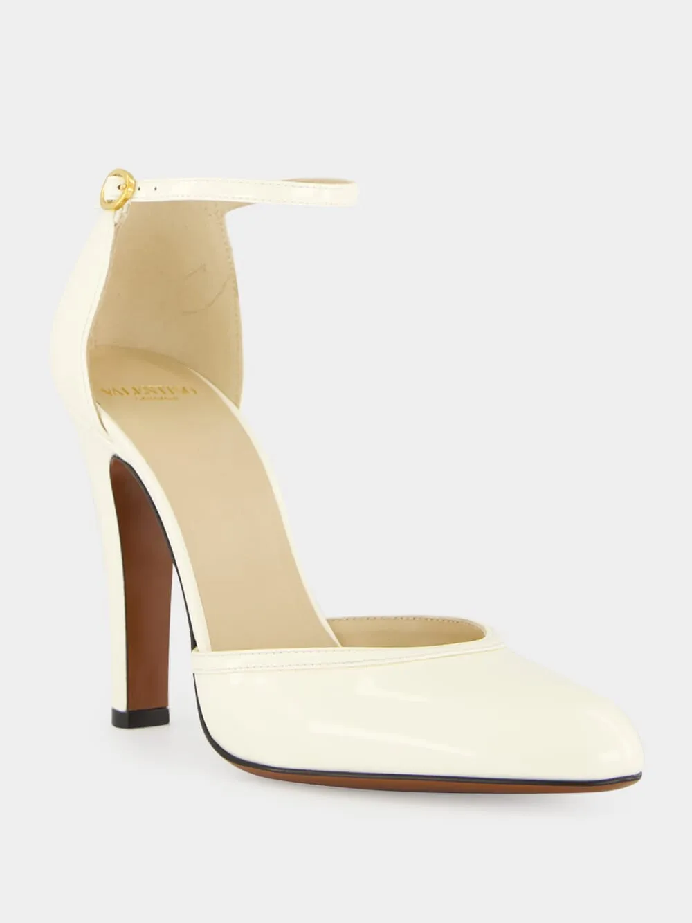 Ivory High-Heel Ankle Strap Sandals sold by Fashion Clinic product image thumbnail 2