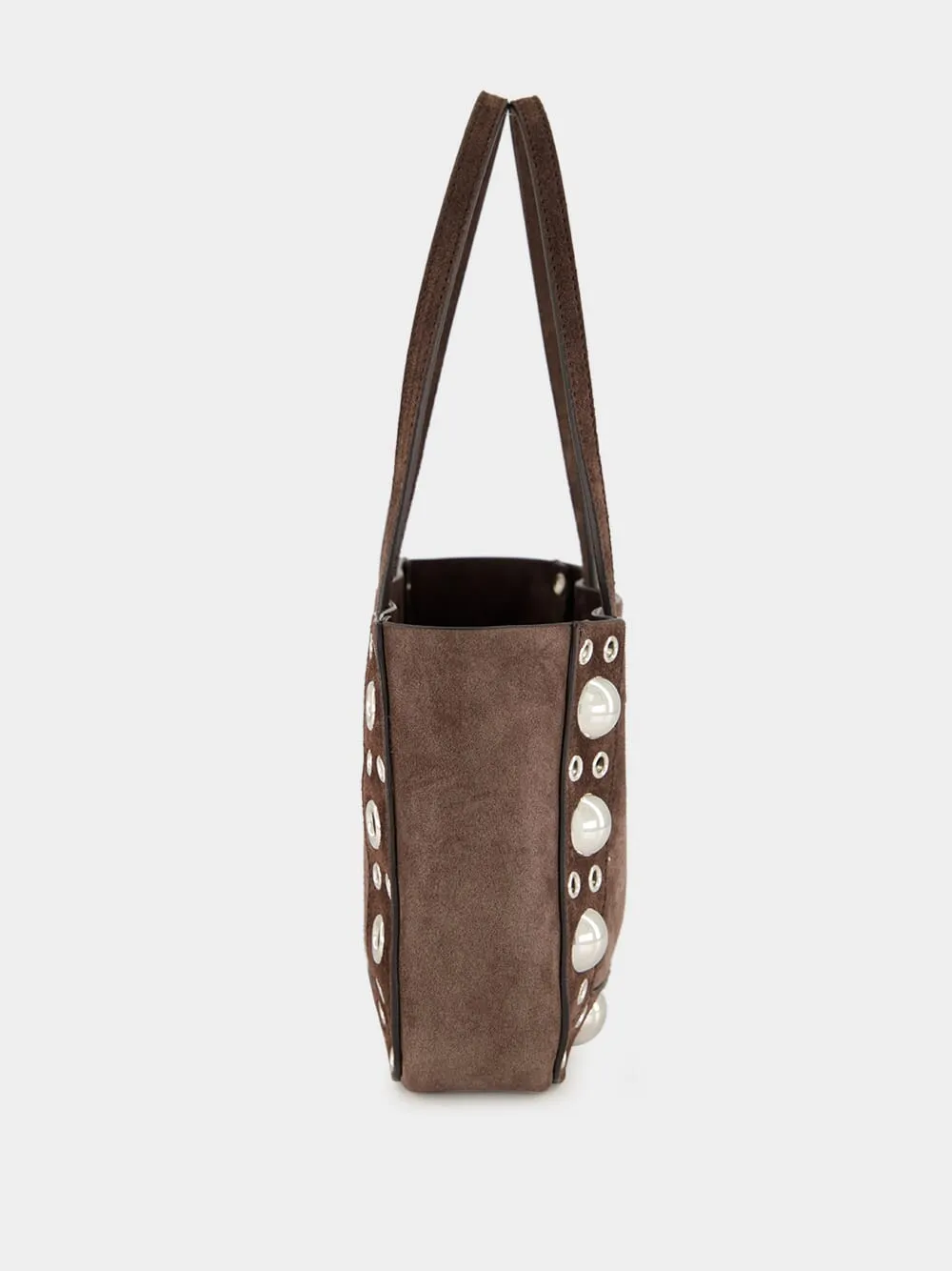 Brown Nellcôte Mini Suede Shopping Bag sold by Fashion Clinic product image thumbnail 4