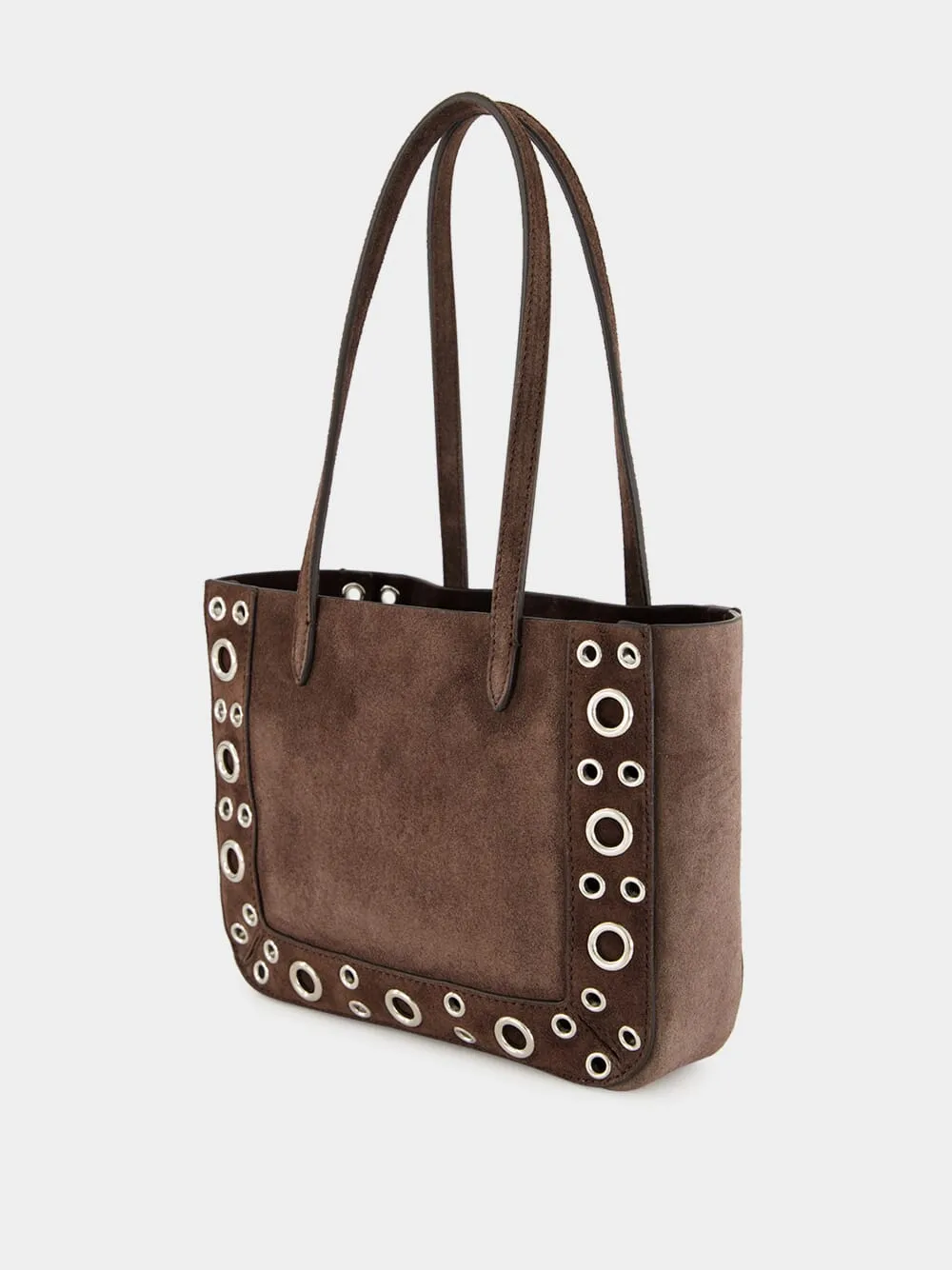 Brown Nellcôte Mini Suede Shopping Bag sold by Fashion Clinic product image thumbnail 5