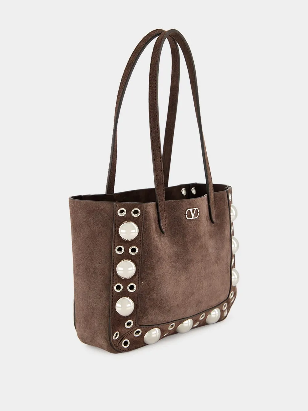 Brown Nellcôte Mini Suede Shopping Bag sold by Fashion Clinic product image thumbnail 3