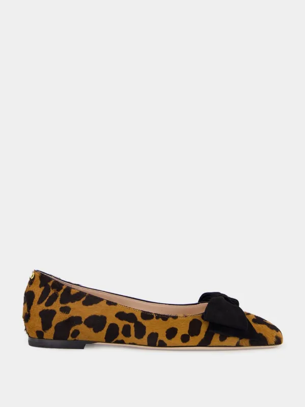 Animal Print Bow Ballerina Flats made by Valentino Garavani