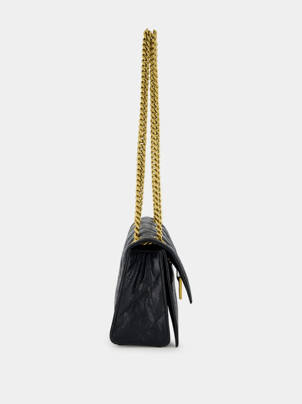 Black Crush Quilted Small Shoulder Bag sold by Fashion Clinic product image thumbnail 4