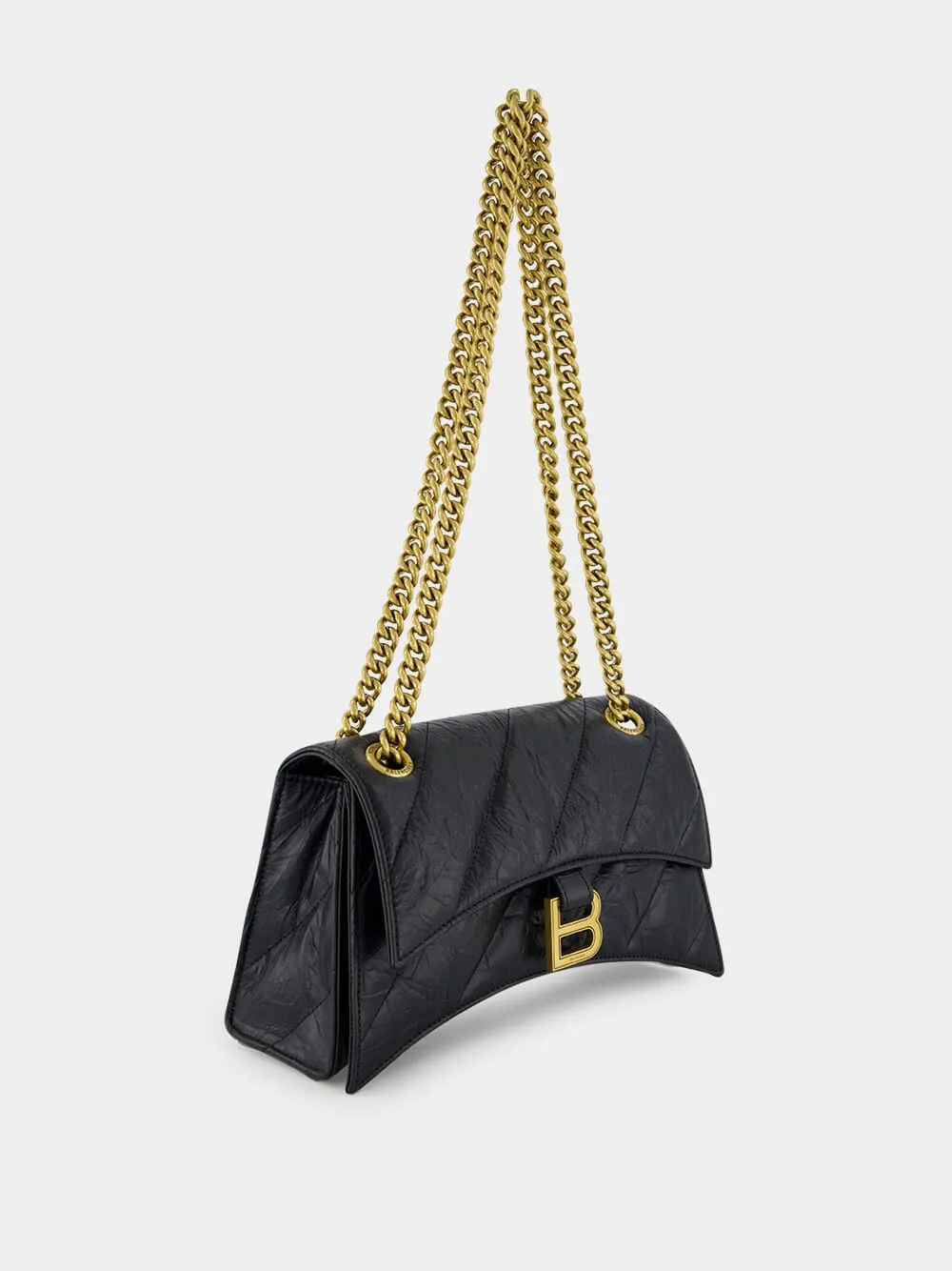 Black Crush Quilted Small Shoulder Bag sold by Fashion Clinic product image thumbnail 3